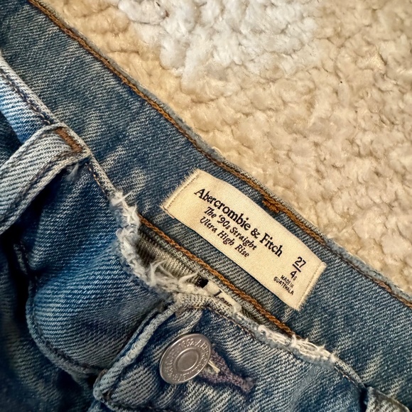 Abercrombie & Fitch Curve Love The 90s Straight Ultra High Rise Size 27/4S-NWT - Picture 5 of 6